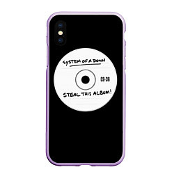 Чехол iPhone XS Max матовый SOAD: Steal this album, цвет: 3D-сиреневый