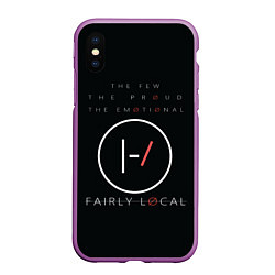 Чехол iPhone XS Max матовый TOP: Fairly local, цвет: 3D-фиолетовый
