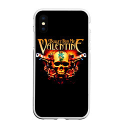 Чехол iPhone XS Max матовый BFMV: Guns, цвет: 3D-белый