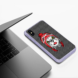 Чехол iPhone XS Max матовый Котик в шапке!, цвет: 3D-светло-сиреневый — фото 2