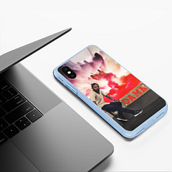 Чехол iPhone XS Max матовый Kendrick DAMN, цвет: 3D-голубой — фото 2