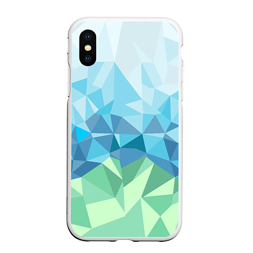 Чехол iPhone XS Max матовый URAL polygonal / 3D-Белый – фото 1