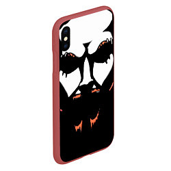 Чехол iPhone XS Max матовый Metalocalypse: Dethklok Face, цвет: 3D-красный — фото 2