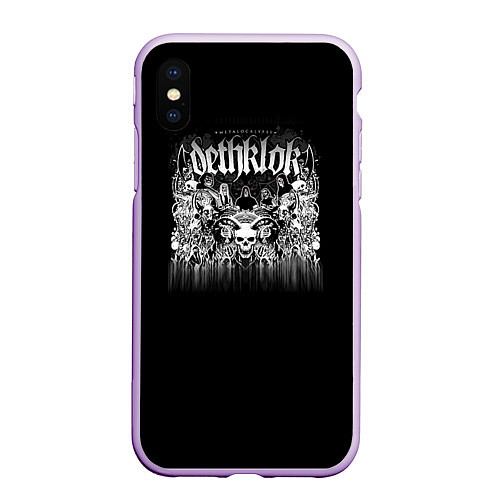 Чехол iPhone XS Max матовый Dethklok: Demons / 3D-Сиреневый – фото 1