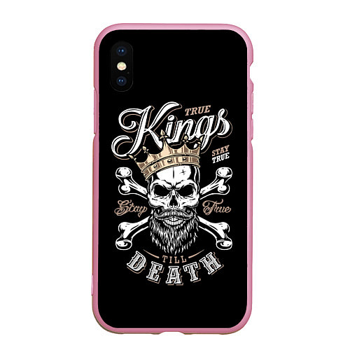 Чехол iPhone XS Max матовый Kings death / 3D-Розовый – фото 1