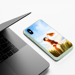 Чехол iPhone XS Max матовый Ван-Пис, цвет: 3D-салатовый — фото 2
