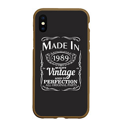 Чехол iPhone XS Max матовый Сделано в 1989, цвет: 3D-коричневый