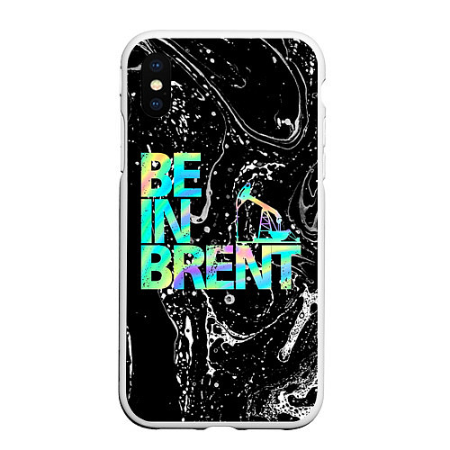Чехол iPhone XS Max матовый Be in brent / 3D-Белый – фото 1