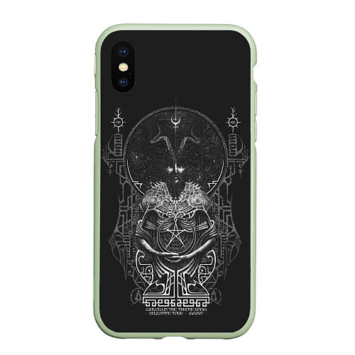 Чехол iPhone XS Max матовый Wolves in the Throne Room / 3D-Салатовый – фото 1