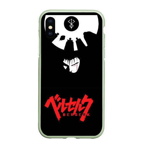 Чехол iPhone XS Max матовый Berserk Eyes / 3D-Салатовый – фото 1