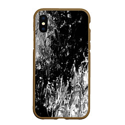 Чехол iPhone XS Max матовый GRAY&BLACK, цвет: 3D-коричневый