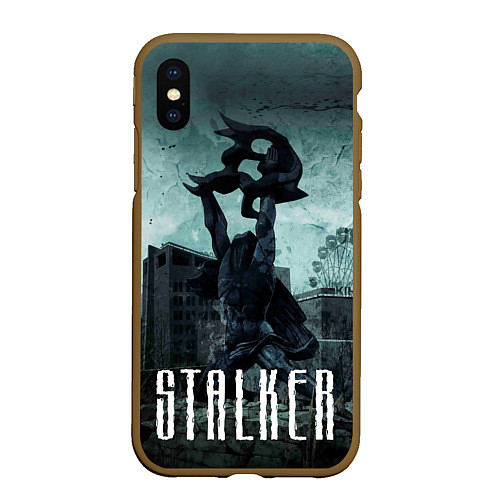 Чехол iPhone XS Max матовый STALKER: Pripyat / 3D-Коричневый – фото 1