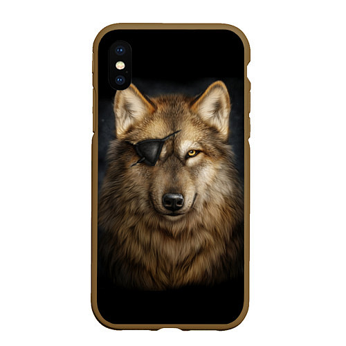 Чехол iPhone XS Max матовый Морской волк / 3D-Коричневый – фото 1