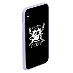Чехол iPhone XS Max матовый Hockey Team, цвет: 3D-светло-сиреневый — фото 2