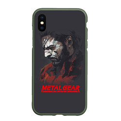 Чехол iPhone XS Max матовый Metal Gear Solid, цвет: 3D-темно-зеленый