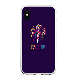 Чехол iPhone XS Max матовый Led Zeppelin Color
