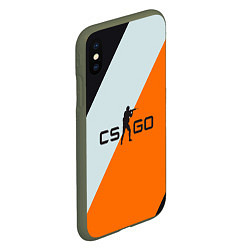 Чехол iPhone XS Max матовый CS:GO Asiimov Lines, цвет: 3D-темно-зеленый — фото 2