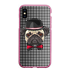 Чехол iPhone XS Max матовый Mr Pug