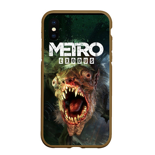 Чехол iPhone XS Max матовый Metro Exodus / 3D-Коричневый – фото 1