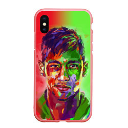 Чехол iPhone XS Max матовый Neymar Art