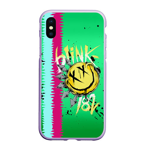 Чехол iPhone XS Max матовый Blink 182 / 3D-Светло-сиреневый – фото 1