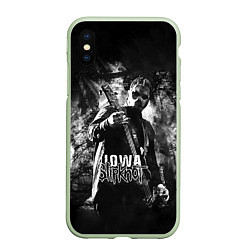 Чехол iPhone XS Max матовый Slipknot: Iowa, цвет: 3D-салатовый