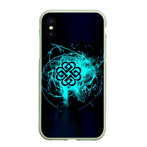 Чехол iPhone XS Max матовый Breaking Benjamin / 3D-Салатовый – фото 1