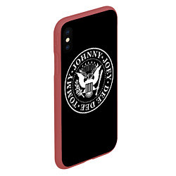 Чехол iPhone XS Max матовый The Ramones, цвет: 3D-красный — фото 2