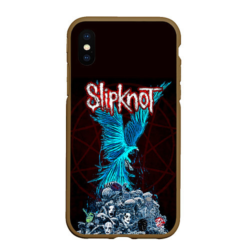 Чехол iPhone XS Max матовый Орел группа Slipknot / 3D-Коричневый – фото 1