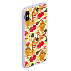 Чехол iPhone XS Max матовый Народная кухня, цвет: 3D-светло-сиреневый — фото 2