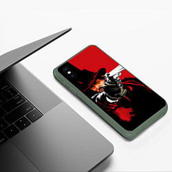 Чехол iPhone XS Max матовый Red Dead Redemption, цвет: 3D-темно-зеленый — фото 2