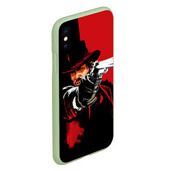 Чехол iPhone XS Max матовый Red Dead Redemption, цвет: 3D-салатовый — фото 2