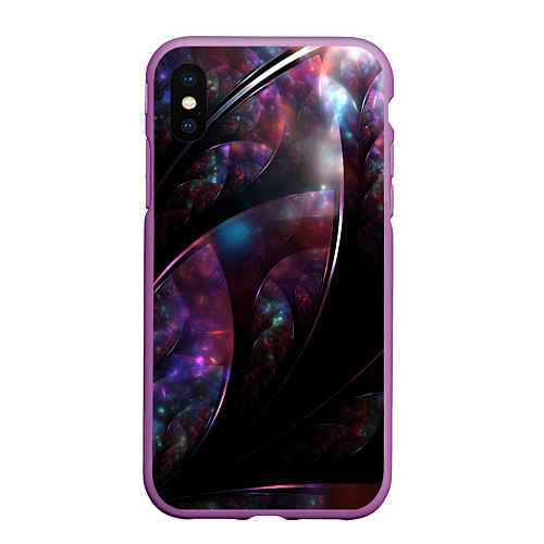 Чехол iPhone XS Max матовый Фантастическая Абстракция / 3D-Фиолетовый – фото 1