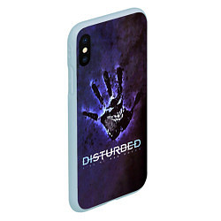 Чехол iPhone XS Max матовый Disturbed: Live at red rocks, цвет: 3D-голубой — фото 2