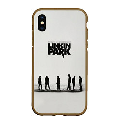 Чехол iPhone XS Max матовый Группа Linkin Park, цвет: 3D-коричневый