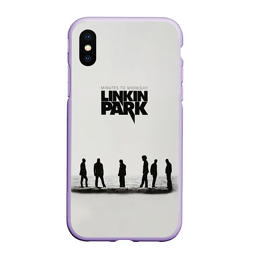 Чехол iPhone XS Max матовый Группа Linkin Park / 3D-Светло-сиреневый – фото 1