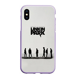 Чехол iPhone XS Max матовый Группа Linkin Park, цвет: 3D-светло-сиреневый