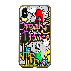 Чехол iPhone XS Max матовый Break Show Dance, цвет: 3D-коричневый