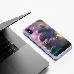 Чехол iPhone XS Max матовый Sea of thieves, цвет: 3D-светло-сиреневый — фото 2