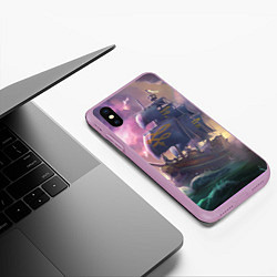 Чехол iPhone XS Max матовый Sea of thieves, цвет: 3D-сиреневый — фото 2
