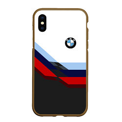 Чехол iPhone XS Max матовый BMW M SPORT, цвет: 3D-коричневый
