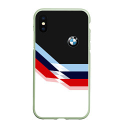 Чехол iPhone XS Max матовый BMW M SPORT, цвет: 3D-салатовый