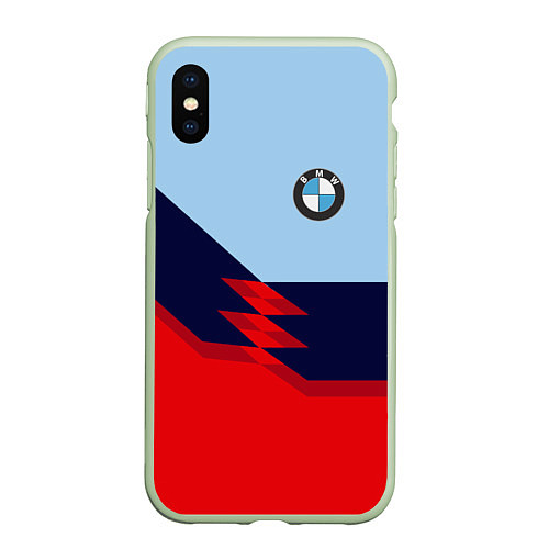 Чехол iPhone XS Max матовый BMW БМВ / 3D-Салатовый – фото 1