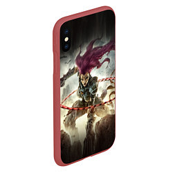 Чехол iPhone XS Max матовый Darksiders Warrior, цвет: 3D-красный — фото 2
