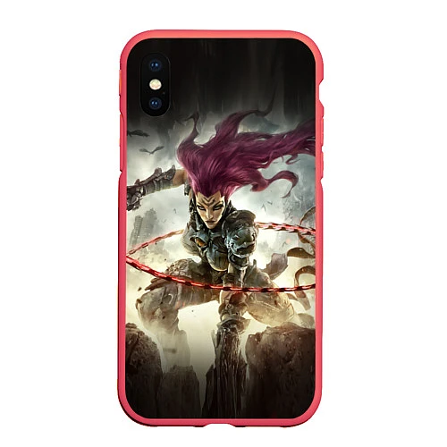 Чехол iPhone XS Max матовый Darksiders Warrior / 3D-Красный – фото 1
