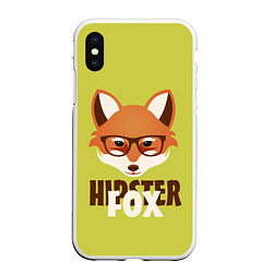 Чехол iPhone XS Max матовый Hipster Fox