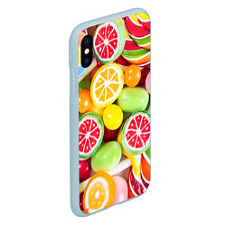 Чехол iPhone XS Max матовый Candy Summer, цвет: 3D-голубой — фото 2