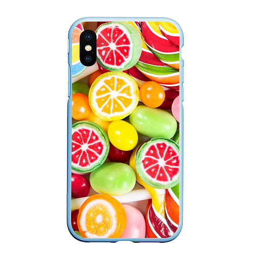 Чехол iPhone XS Max матовый Candy Summer / 3D-Голубой – фото 1