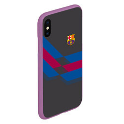 Чехол iPhone XS Max матовый Barcelona FC: Dark style, цвет: 3D-фиолетовый — фото 2