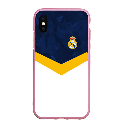 Чехол iPhone XS Max матовый Real Madrid FC: Sport / 3D-Розовый – фото 1